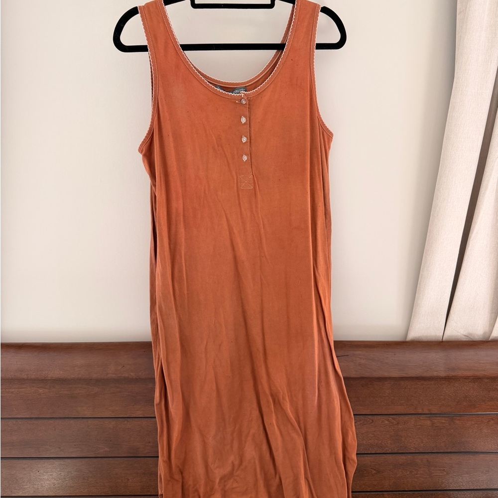 Sleeveless Vintage Orange Dress